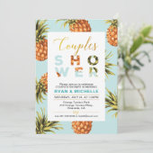 Tropische zomerparen Weddenschap Kaart (Staand voorkant)