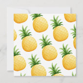 Tropische zomerroze flamingo Birthday Flat Bedankkaart (Achterkant)