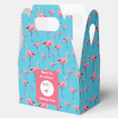 Tropische zomerroze Flamingo patroon Birthday Bedankdoosjes (Geopend)