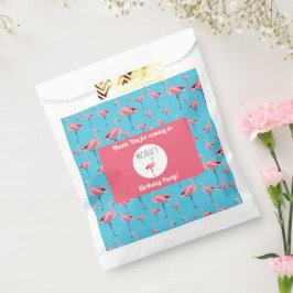 Tropische zomerroze Flamingo patroon Birthday Bedankzakje