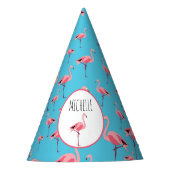 Tropische zomerroze Flamingo patroon Birthday Feesthoedjes (Voorkant)