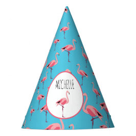 Tropische zomerroze Flamingo patroon Birthday Feesthoedjes