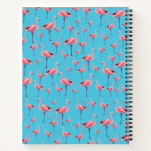 Tropische zomerroze Flamingo patroon Notitieboek (Achterkant)