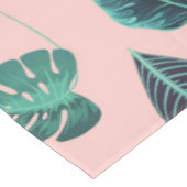 Tropische zomerroze groene bladeren zonnepatroon tafelkleed (Gekanteld)