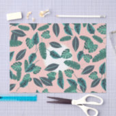 Tropische zomerroze groene bladeren zonnepatroon tissuepapier (Craft)