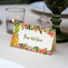 Tropische zomerse Floral Birthday Place Card Plaatskaartje