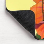 Tropische zomerse oranje hibiscus muismat (Hoek)