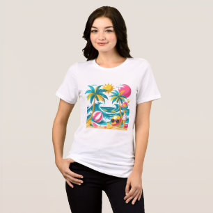 Tropische zomerse stemming – leuk en helder T-shir Tri-Blend Shirt