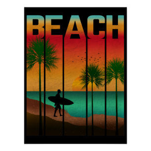 Tropische zomerse strand perfect poster