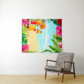 Tropische zomerse stranddranken Aloha Luau-achterg Wandkleed (In Situ (horizontaal))