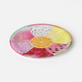 Tropische zomerse Waterverf Fruit Tutti Fruitti Papieren Bordje (Gekanteld)