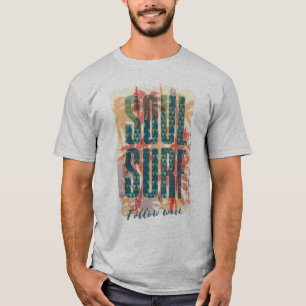 Tropische zomersol-Surf-typografie T-shirt