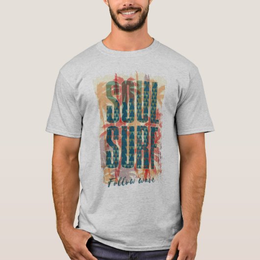 Tropische zomersol-Surf-typografie T-shirt (Voorkant)