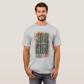 Tropische zomersol-Surf-typografie T-shirt (Voorkant volledig)