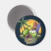 Tropische zomertijd magneet (Voorkant / Achterkant)