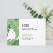 Tropische zomertrouwontvangstkaart informatiekaartje (Staand voorkant)