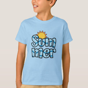 Tropische zomertypografie t-shirt
