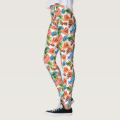 Tropische zomervakantie-batenpatroon leggings (Links)