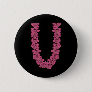 Tropische zomervakantie Hawaiiaanse bloemketting L Ronde Button 5,7 Cm