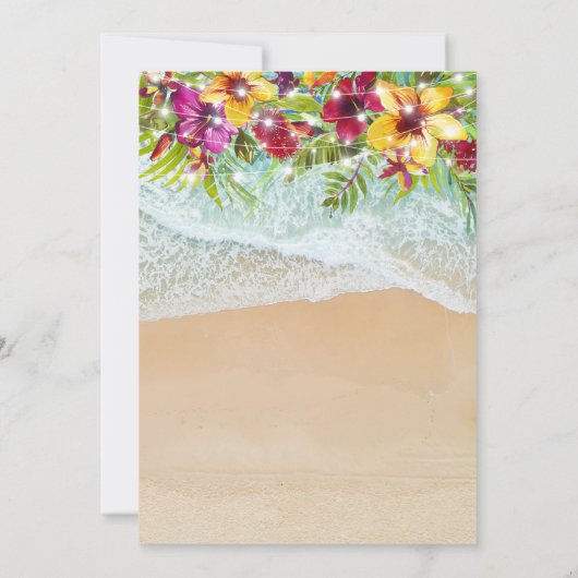 Tropische zomervakantie kaart (Achterkant)