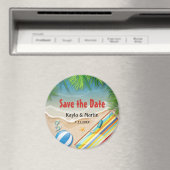 Tropische zomervakantiestrand Opslaan op datum Magneet (Insitu (Vaatwasser))