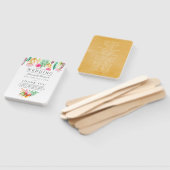 Tropische zomervakantieweddenschap handwaaier (Niet-gemonteerd)