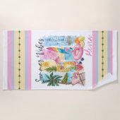 Tropische zomervibes - speciaal voor jou gepersona strandlaken (Voorkant)