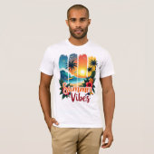 Tropische zomervibes zonsondergang - kleurrijke st t-shirt (Voorkant volledig)