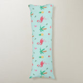 Tropische zomervlies blauw Collectie van de Bedroo Lichaamskussen (Voorkant Verticaal)