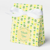 Tropische zomerweddenschap Ananas en palmbladeren Bedankdoosjes (Voorkant Zijde)