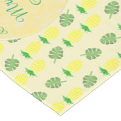 Tropische zomerweddenschap Ananas en palmbladeren Korte Tafelloper (Hoek)