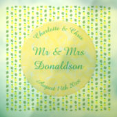 Tropische zomerweddenschap Ananas en palmbladeren Raamsticker (Vel 3)