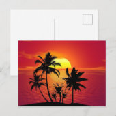 Tropische zomerzonsondergang briefkaart (Voorkant / Achterkant)
