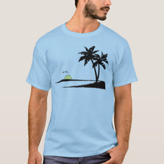 tropische zomerzonsondergang t-shirt