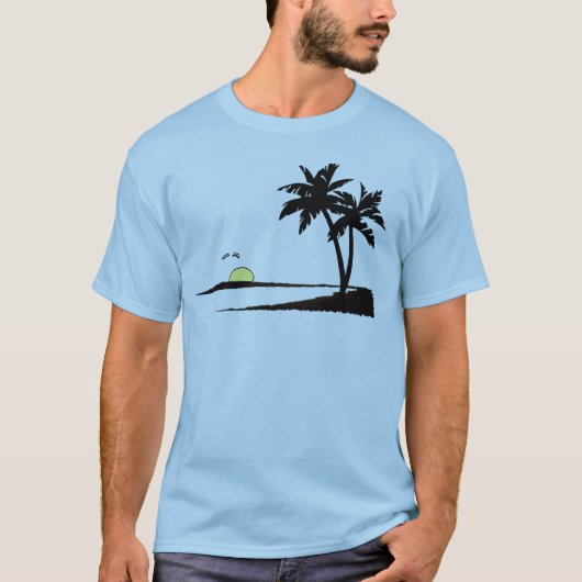 tropische zomerzonsondergang t-shirt (Voorkant)