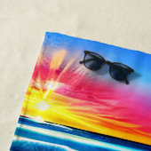 Tropische zon boven de heldere oceaan strandlaken (In situ)