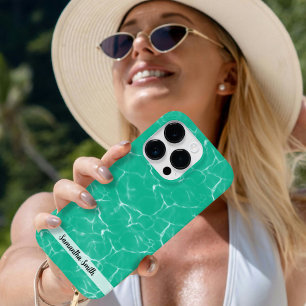 Tropische zon en kristalhelder groen water Hoesje- Case-Mate iPhone 14 Pro Hoesje