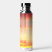 Tropische zon en palmen waterfles (Rechts)