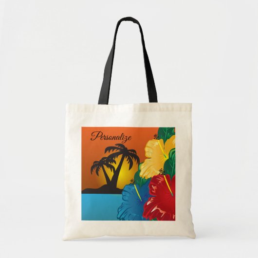 Tropische zonnebank tote bag (Voorkant)