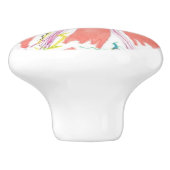 Tropische zonnebarstaartwalk keramische knop (Zijkant)