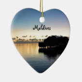 Tropische zonneboet op de Maldiven Keramisch Ornament (Rechts)