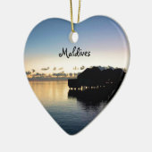 Tropische zonneboet op de Maldiven Keramisch Ornament (Links)