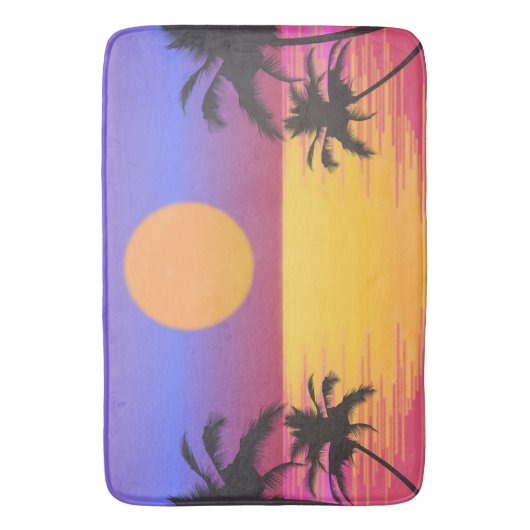 Tropische zonnefoto badmat (Voorkant Verticaal)