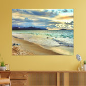 Tropische zonnegloed canvas afdruk (Insitu (Woonkamer))