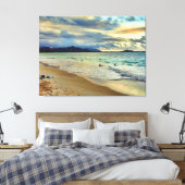 Tropische zonnegloed canvas afdruk (Insitu (Slaapkamer))