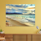 Tropische zonnegloed canvas afdruk (Insitu (Woonkamer))