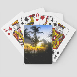 Tropische zonneklepkaarten voor afdrukken pokerkaarten