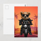 Tropische zonnemotorrijwiel briefkaart (Voorkant / Achterkant)