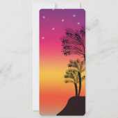 Tropische zonnepalm Beach MENU Weddenschap Kaart (Achterkant)