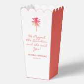 Tropische zonnepalm Beach Weddenschap Bedankdoosjes (Voorkant)